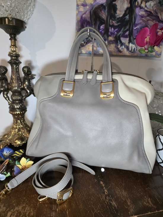 Fendi Handbags - Beautiful Fendi Chameleon Satchel in a highly versatile, neutral colorblock.